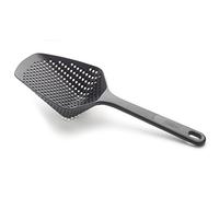Joseph Joseph Scoop Plus Cucchiaio Scolapasta, scola e servi, resistente al calore fino a 200°C, lavabile in lavastoviglie, nero, grande