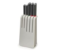 Joseph Joseph, Set di 5 coltelli da cucina in acciaio inossidable con ceppo portacoltelli, Grigio