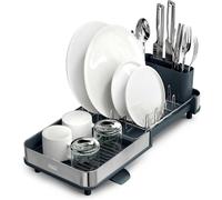 Joseph Joseph Extend Slim Scolapiatti Espandibile, Acciaio Inox, Portaposate Rimovibile, Beccuccio Girevole