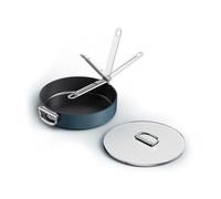 Joseph Joseph Space 28 cm (3,8 qt) padella antiaderente con manico pieghevole e coperchio, compatibile con l'induzione