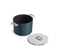 Joseph Joseph Pentola antiaderente Space da 25 cm (8,5 qt) con manici pieghevoli e coperchio, compatibile con l'induzione
