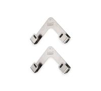 Joseph Joseph Space Set di 2 supporti autoadesivi per coperchi di pentole e padelle, montaggio a parete, adatto a coperchi fino a 28 cm, nastro 3M VHB e viti incluse, acciaio inossidabile