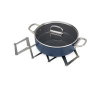 Joseph Joseph Space Sottopentola pieghevole ed espandibile per pentole e padelle, antiscivolo, tappetino resistente al calore per il piano di lavoro della cucina, Acciaio inossidabile