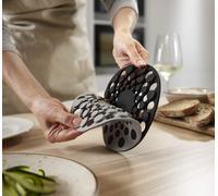 Joseph Joseph Spot-On Set di 2 Sottopentola in Silicone, Resistenti al Calore per Pentole e Padelle Calde, Nero/Grigio
