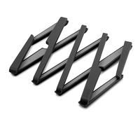 Joseph Joseph Sottopentola in silicone pieghevole elasticizzato per pentole e padelle calde, supporto antiscivolo espandibile, tappetino resistente al calore per piano di lavoro della cucina - nero