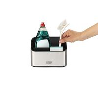 Joseph Joseph Surface - Organizzatore per lavello da cucina a più livelli, base antiscivolo, in acciaio inox - Grigio