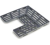 Joseph Joseph Sink Saver - Tappetino protettivo per lavello da cucina regolabile in 2 pezzi con piedini antiscivolo, grigio