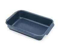Joseph Joseph Nest Teglia da Forno in Acciaio al Carbonio, Rivestimento Antiaderente, 4 Maniglie, 41cm x 30cm x 8cm, Blu