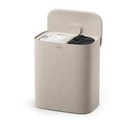 Joseph Joseph Tota 2 Twin Cesto Portabiancheria 90L a 2 Scomparti Beige
