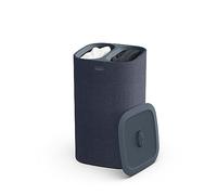 Joseph Joseph Tota Cesto per la separazione del Bucato da 60 Litri con Coperchio, 2 Sacchi per il Lavaggio rimovibili con Manici - Nero Carbone