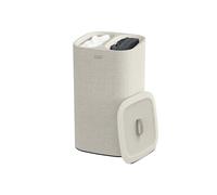 Joseph Joseph Tota - Cesto separatore porta biancheria bucato, 60 litri, con coperchio, 2 sacchi rimovibili con manici, Beige