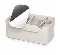 Joseph Joseph - Viva, organizer di grandi dimensioni per cosmetici, con specchio rimovibile, cassetto di bellezza smontabile per una facile pulizia - Colore: bianco sporco (Shell)