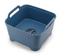 Joseph Joseph Wash&Drain Bacinella per Lavare i Piatti con maniglie e tappo di scarico, 9 litri - blu scuro