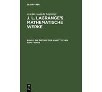 Joseph Louis de Lagran Die Theorie der analytischen Function (Copertina rigida)