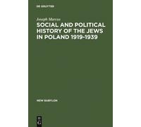 Joseph Marcus Social and Political History of the Jews in Pol (Copertina rigida)