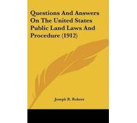 Joseph R Rohrer Questions And Answers On The United States Public La (Tascabile)