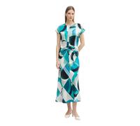 Joseph Ribkoff - Abito Midi in Raso Testurizzato con Stampa Geometrica e Silhouette Svasata - - Dresses - Donna - Multicolore - M