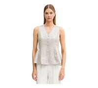 Joseph Ribkoff - Gilet Peplo in Lino Lamé - - Jackets - Donna - Beige - 2XL