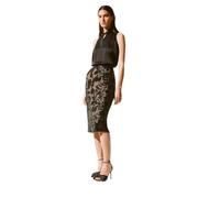 Joseph Ribkoff Skirt 243710 | 48 | Black, Beige