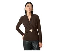 Joseph Ribkoff - Top a Incrocio in Seta - - Tops - Donna - Marrone - XL