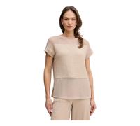 Joseph Ribkoff - Top Boxy in Seersucker e Rete con Scollo a Barca - - Tops - Donna - Beige - 2XL