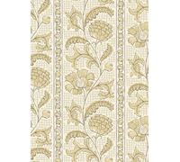 Josephine Munsey Carta da parati Floral Check - Lemon and Salt Ridge