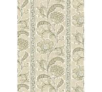 Josephine Munsey Carta da parati Floral Check - Maitland Green and Cotswold White