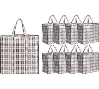 Josephine Osthoff Borse di stoccaggio unisex, resistenti e impermeabili, con cerniera, 75L, 20kg, nero, confezione da 9