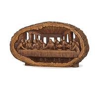 Joseph's Studio by Roman - Figura dell'Ultima Cena, effetto legno intagliato, collezione rinascimentale, larghezza 36,8 cm, resina e pietra, espositore da tavolo o da scrivania, decorativo, durevole,