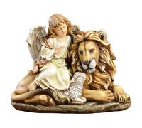 Joseph's Studio di Roman Angelo seduto con leone e agnello 11-1/2 pollici