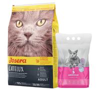 JOSERA Catelux contro la formazione di boli di pelo 10 kg + lettiera per...