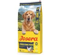 JOSERA Pollo adulto e patata dolce (1 x 12,5 kg), cibo secco di alta qualità per cani adulti e sportivi di medie e grandi razze, con pisello e senza patate, senza cereali, confezione da 1