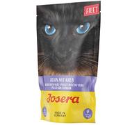 JOSERA Filetto di pollo con vitello (16 x 70 g) | cibo per gatti senza cereali con pezzi di filetto | cibo umido Super Premium per gatti adulti | confezione da 16 pezzi