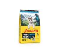 JOSERA Junior High Protein pesce di mare (1 x 3 kg), cibo secco di alta qualità per cani attivi a partire dalla 6a settimana di vita, salmone e patata dolce, senza cereali e ricco di proteine