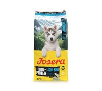 JOSERA Junior High Protein Pesce di mare (1 x 12,5 kg), cibo secco per cani attivi a partire dalle 6 settimane di vita, salmone e patata dolce, senza cereali e ricco di proteine, L-carnitina e taurina