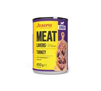 Josera Meat Lovers Junior Menu Turkey (6 x 400 g) | Junior | cibo umido di alta qualità per cuccioli e cani giovani | quantità extra di carne di tacchino, pollo e salmone, senza cereali, cibo per cani