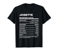 Josette Dichiarazione Nutrizionale Nome Divertente Maglietta