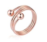 Josfeva Anelli magnetici da donna, a fascia piatta, multistrato, a forma di cuore, croce, intrecciati, con magneti di forza, anelli magnetici aperti regolabili per alleviare l'ansia, anello per