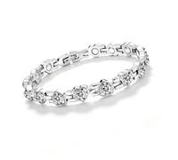 Josfeva Bracciale magnetico da uomo e da donna, in acciaio inox, per un | Braccialetto magnetico ipoallergenico, fornito in confezione regalo, 20,5/22/22,5 cm, per dimagrire, alleviare lo stress