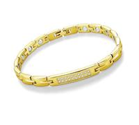 Josfeva Bracciale magnetico da uomo e da donna, in acciaio inox, per un | Braccialetto magnetico ipoallergenico, fornito in confezione regalo, 20,5/22/22,5 cm, per dimagrire, alleviare lo stress