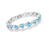 Josfeva Bracciale magnetico da uomo e da donna, in acciaio inox, per un | Braccialetto magnetico ipoallergenico, fornito in confezione regalo, 20,5/22/22,5 cm, per dimagrire, alleviare lo stress