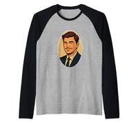 Josh Hartnett Fan Art - Retro Comic Portrait Oval Maglia con Maniche Raglan