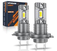 JOSHF Lampadina H7 LED 2024 Faro Migliorato per Auto e Moto, Anti-Errore CSP 19000LM 6500K Luce Bianca LED H7 Lampda per Auto, Sostituzione Lampadina Alogena, LED H7 DC12V, 2 Lampadine