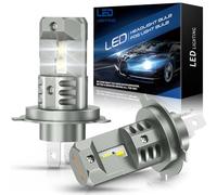 JOSHF Lampadine Led H4 Lampadina del Faro Auto e Moto,CSP 16000LM 600% Luminoso 6500K Bianco,Sostituzione Lampada Alogene, 1:1 Mini Led HB2/9003 Hi/Lo Beam, (2 Lampade)