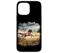 Joshua 1:9 Be Strong & Courageous - Girls Horse Verse Custodia per iPhone 13 Pro Max