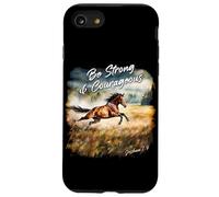 Joshua 1:9 Be Strong & Courageous - Girls Horse Verse Custodia per iPhone SE (2020) / 7/8