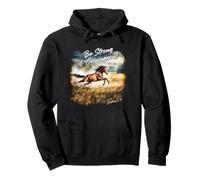 Joshua 1:9 Be Strong & Courageous - Girls Horse Verse Felpa con Cappuccio