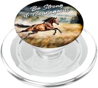 Joshua 1:9 Be Strong & Courageous - Girls Horse Verse PopSockets PopGrip per MagSafe