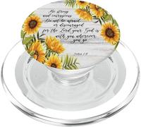 Joshua 1 9 Christian Bible Versetto Girasole Scrittura Citazione PopSockets PopGrip per MagSafe