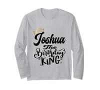 Joshua The Birthday King - Maglietta per compleanno da uomo, ragazzi Maglia a Manica